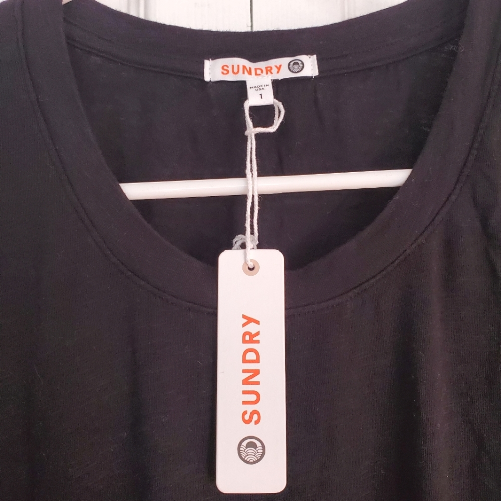 Sundry black ruched dress size 1 - Picture 2 of 4